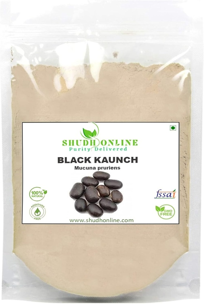 Shudh σε απευθείας σύνδεση μαύρο kaunch Beej σκόνη / Mucuna Pruriens (200 γραμμάρια)
