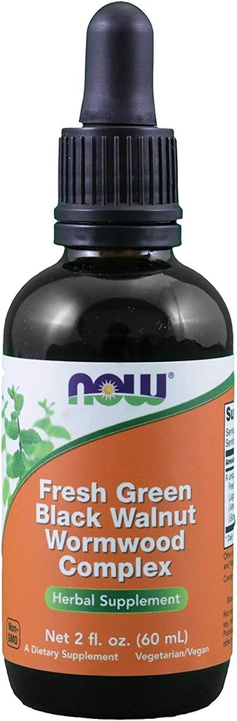 Şimdi Gıdalar Taze Yeşil Kara Walnut Wormwood Kompleksi - 2 oz. (Pack of 3)