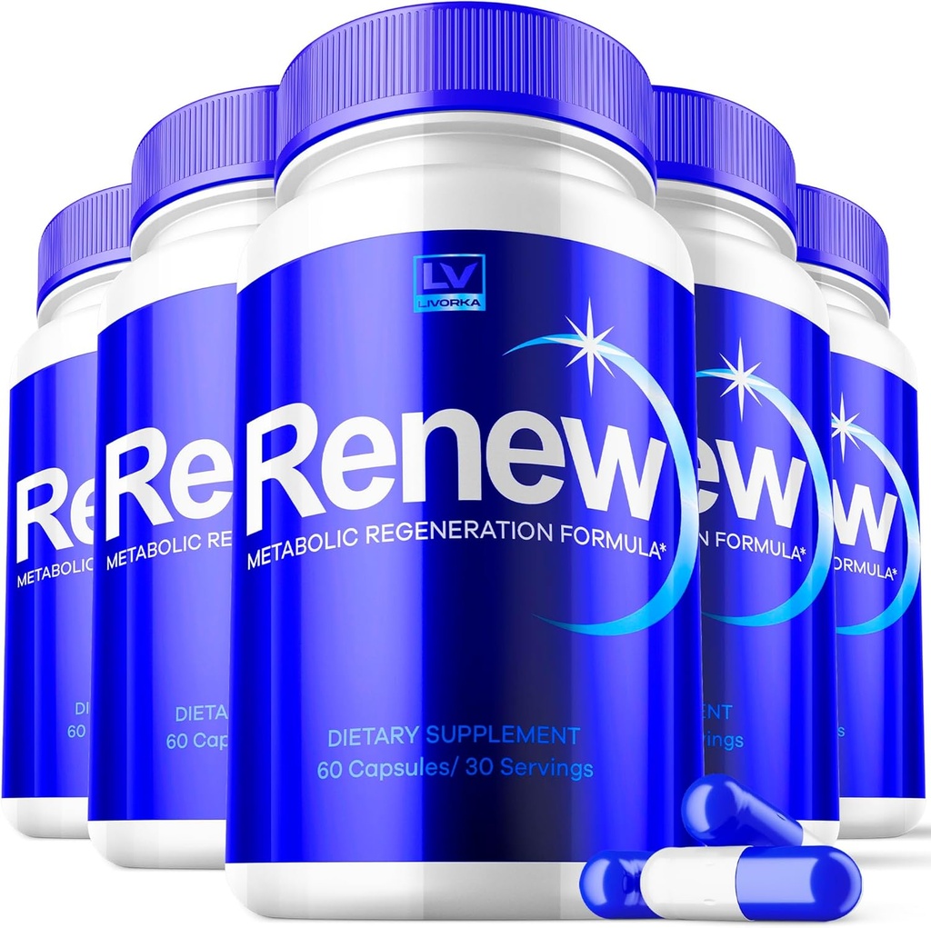 LIVORKA Ανανέωση της Μεταβολικής Αναγεννήσεως Φόρμουλας - 300 Κάψουλες (5 Μήνες Προμήθεια) - Συσκευασία των 5