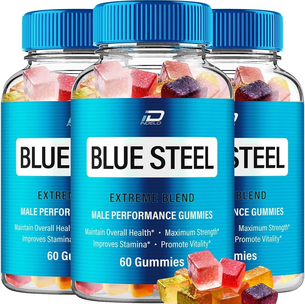 Blue Steel Gummies - BlueSteel Hemp Gummies, Steel Blue Επίσημη Formula Hemp Gummies - Φυσική Hemp Oil Advanced Formulation, Blue Steel Hemp Gummies Κριτικές (3 Pack - 180 Gummies)