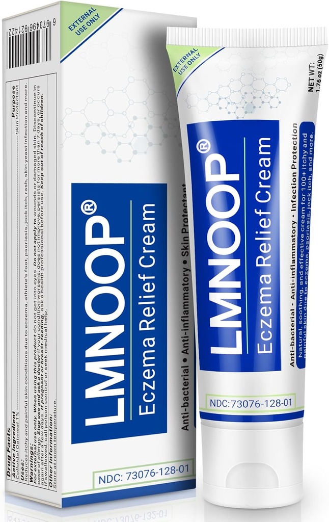 Eczema Cream, Rash, Psoriasis, Dermatitis, Urticaria, Jock Itch, Fungal Enfeksiyonu, Anti-Itch, Hassasiyet Yardımı 1.76oz
