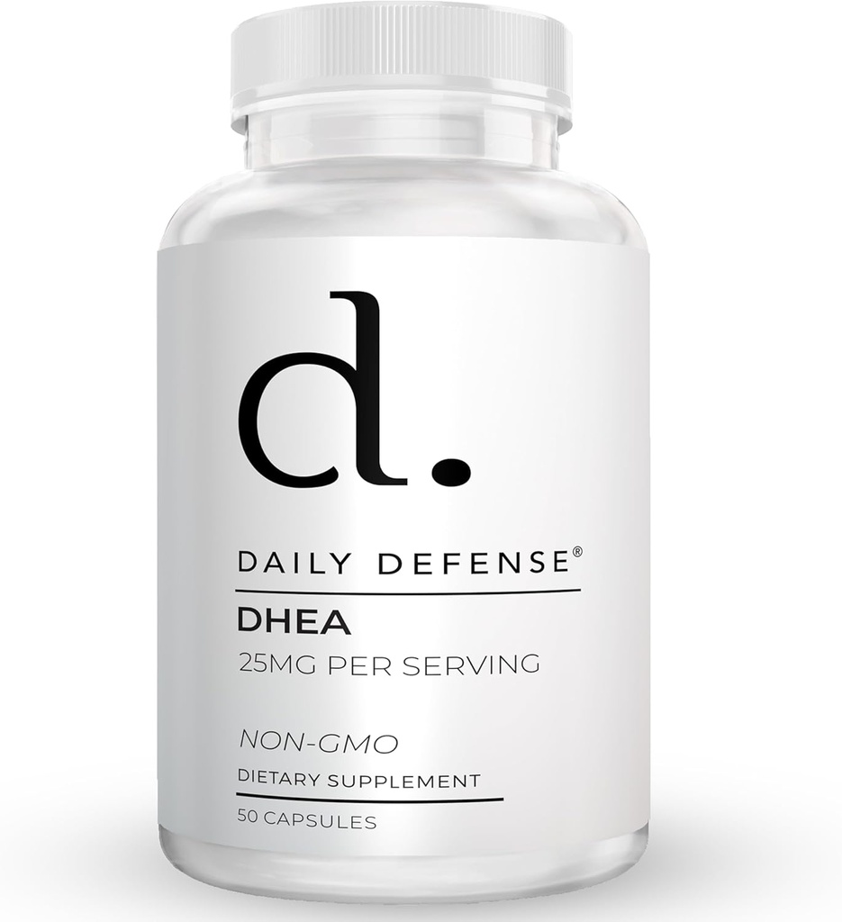 Kadın ve Erkekler için 25mg - Sadece DHEA Vitaminleri Vitality, Energy Boost, & Mood Support - DHEA mg 25 per Capsule - 50 Capsules - Sadece