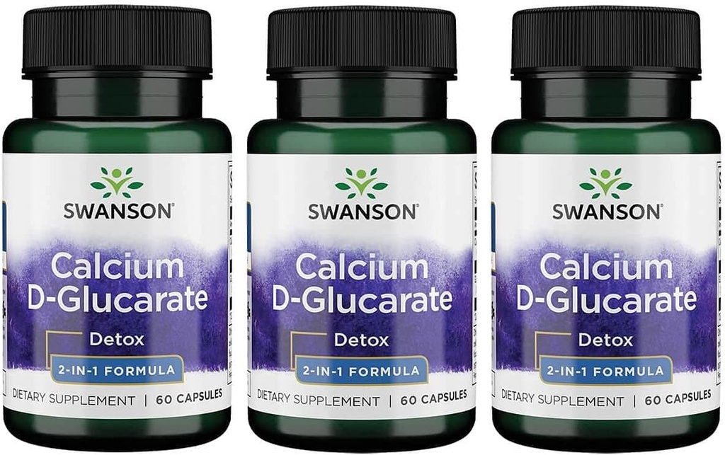 Swansonuba D-Glucarate 250 Milligram 60 Capsules (3 Pack)