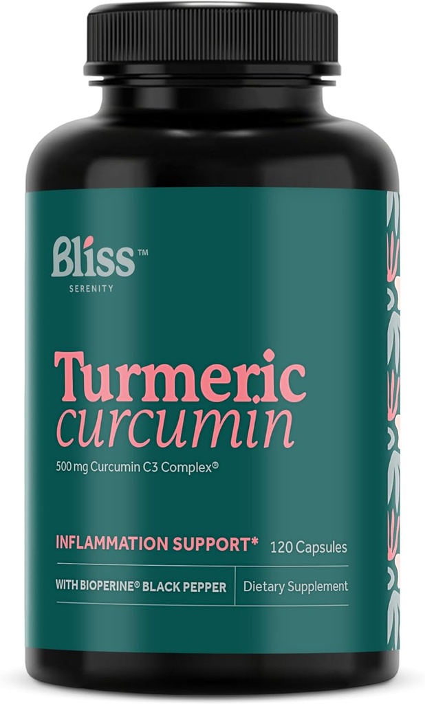 Turmeric Curcumin C3 Complex 500 mg, Enhanced with Black Pepper for Better Absorption; Kosher Certified, Non-GMO and Gluten Free - Standardized 95% Curcuminoids - 120 VegCaps