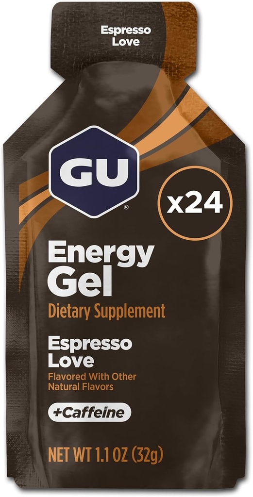 GU Energy Original Sports Nutrition Energy Gel, Espresso Love Espresso Love 24 Κόμη 26.4 Ουγγιά
