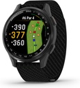 Garmin Approach® S50, Advanced Golf GPS Smartwatch, AMOLED Ekran, On-, Özellikler, Bile-Based Heart Rate, Slate alüminyum Bezel ile Black ComfortFit