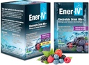 Ener-IV Electrolyte Hydration & Energy Drink Pids Vitamin C & çinko Elektrolytes Toz Paketleri - Kas Recovery & Immunity Sports Drinks for Women & Men Low Sugar Vegan, Karma Berry - 12 Count