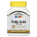 21ος αιώνας 800 mcg Folic Acid δισκία, Ποικιλία, 180 μέτρα