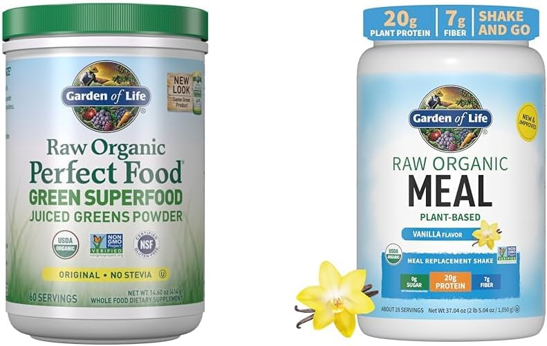 Life Super Greens Toz Smoothie & Mix, Probiyotiks & Digestive Enzymes for Digestive Health & Vegan Protein Toz - Raw Organik Meal Makyaj Shakes - Vanilla - Pea Protein