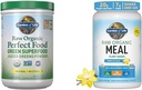 Life Super Greens Toz Smoothie & Mix, Probiyotiks & Digestive Enzymes for Digestive Health & Vegan Protein Toz - Raw Organik Meal Makyaj Shakes - Vanilla - Pea Protein