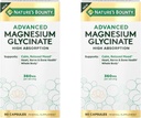 Nature's Bounty High Abxia Glycinate, Calm & Relaxed Mood, Heart, Nerves, Muscle & Bone Health Support, 90 Capsules (Pack of 2)
