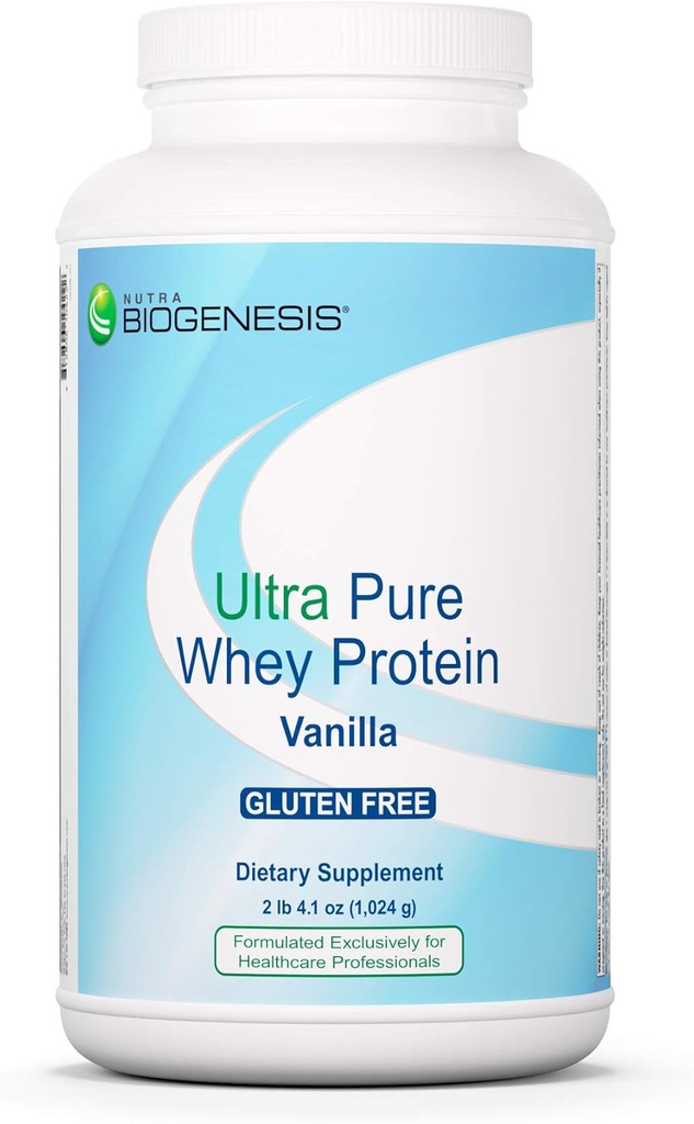 Nutra Biogenesis Ultra Pure Whey Protein - Clean Vanilla Protein Powder for Women and Men, Low Sugar, Low Carb, Pure Whey Shake & Smoothie Mix - 2,3 lbs