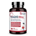 NATURE TARGET CoQ10-200mg-Softgels + PQQ με Organic-Olive-Oil - Υψηλής Απορρόφησης-Συνένζυμο-Q10 - Αντιοξειδωτικό-για-Καρδιά-Υγεία και Ανοσολογική Υποστήριξη, Παραγωγή Ενέργειας, 120 Υπηρεσίες
