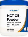 Nutricost Premium MCT Oil Toz .5LBS - En İyi Keto, Ketoz ve Ketgen Diyetleri - Zero Net Carbs, Non-GMO ve Gluten Ücretsiz