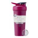 BlenderBottle Sport Sleek, Paslanmaz Çelik Shaker Şişe'yi Wiresk, 25-Ounce, Raspberry - Athletes & Fitness Enthusiasts, Easy Mix, Slim Easy Mix, Keeps Drinks Cold, Lockable Lid
