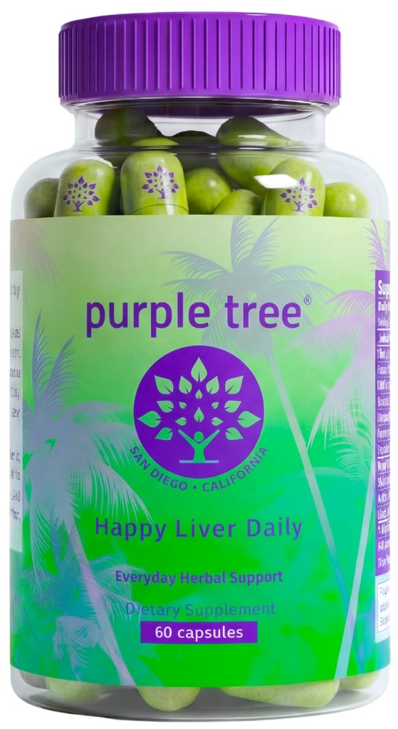 mor ağacı Happy Liver Daily | Liver Support & Cleanse with Milk Thistle% 80 Silymarin, Dandelion Root, Artichoke Leaf, Vine Tea DHM, Vitamins & More - 60 Liver Detox Veggie Pills