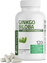 Bronson Ginkgo Biloba επιπλέον δύναμη υποστηρίζει τη λειτουργία του εγκεφάλου και την υποστήριξη μνήμης, 120 κάψουλες χορτοφάγων