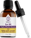 Teliaoils Natural Ear Drops Essential Oil with. and Mullein - Herbal Ear Oil Easy Earwax Removal, Discomfort & Ringing Relief - Natural Soothing, Deep Cleansing Properties - 1 oz.