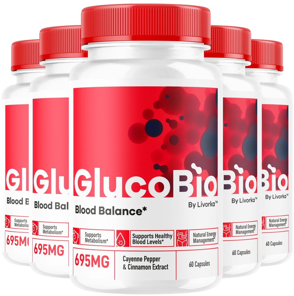 (5 Pack) GlucoBio Capsules - Resmi Gluco Bio Support Pills, Genel Denge için Gelişmiş Formula, GlucoBio Pills, GlucoBio Supplement, Glucovio Yorumlar, 150 Capsules for 5 Ay