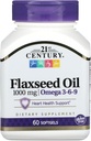 21. Yüzyıl Flaxseed Oil 1000 mg Softgels, 60 Kont (22407)