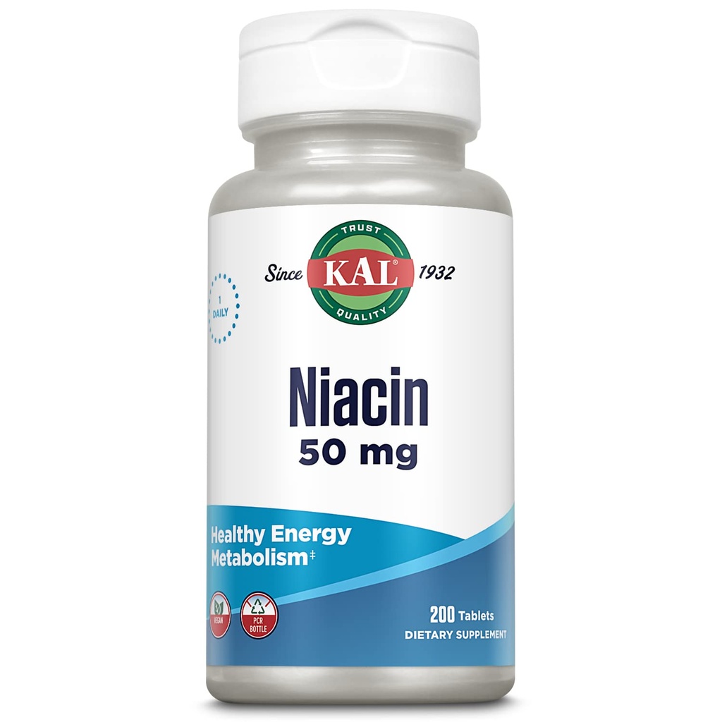 Kal 50 Mg Niacin Tabletleri, 200 Kont