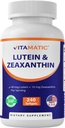 Zeaxanthin 10 mg ile Vitamatic Lutein 40 mg, Eye Health Support Supplement, 240 Softgels