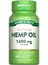 Nature's Truth Hemp Oil Softgels | 1400 mg | 60 Kont | Omega 3 6 9 | Cold Pressed | Non-GMO & Gluten Free Supplement Supplement Supplement