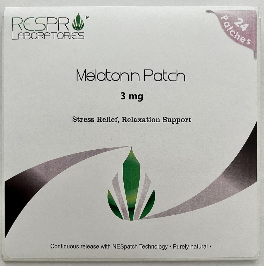 Respro Labs Natural Melatonin Patch, 3 mg (per Patch) Sürekli Yayın - 24 Patches