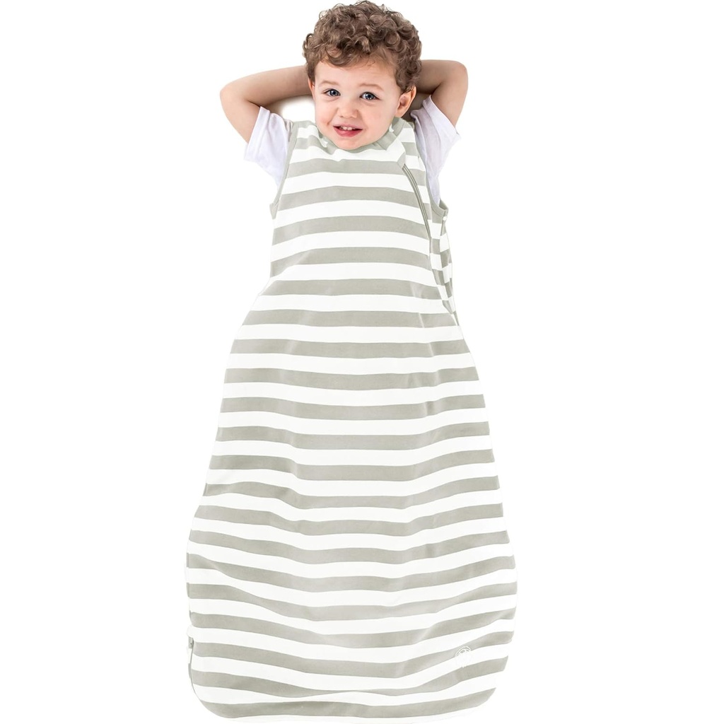 Ecolino Organik Pamuk Bebek Uyku Sack - 2 Yıldızlı Bebek Giyilebilir Blanket - Toddler Uyku Bag Sack - 18-36 Ay - Gümüş