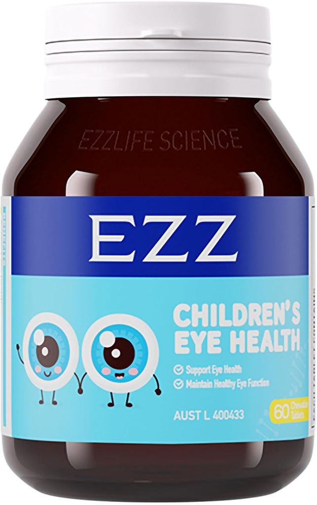 EZZ Children's Eye Health, Essential Eye Vitamins Lutein ve Zeaxanthin, Visual Fatigue ve Advanced Eyesight, Natural and Free of quotations, 60 Easy-to-Chew