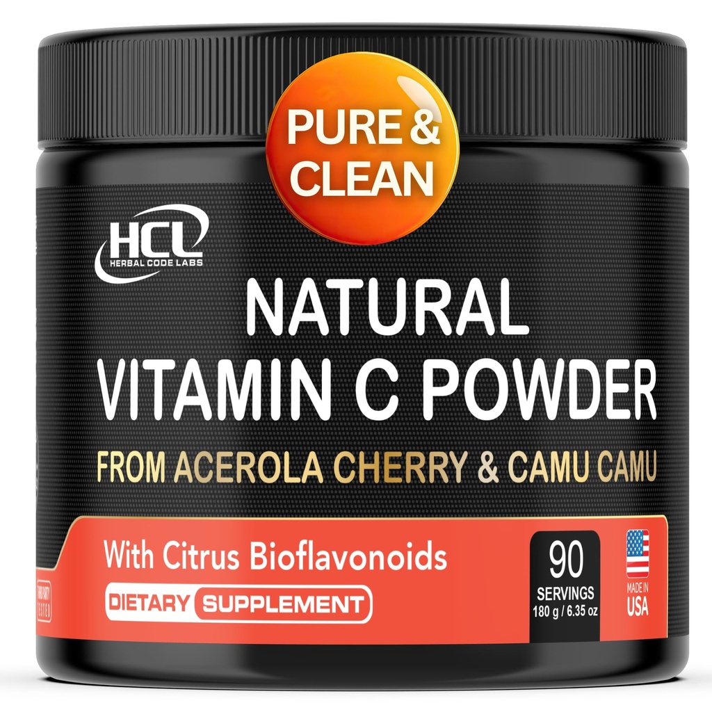 Florola Cherry & Camu Camu Tozu'ndan Doğal C Vitamini - Citrus Bioflavononoyakları ile Yüksek Apsiyon - Immune System & Collagen Branson - ABD'de 90 hizmet eden Cilt Vitaminleri