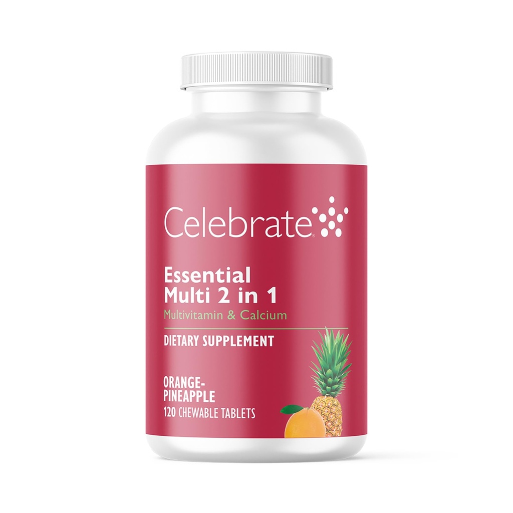 Vitaminler 2-in-1 Bariatrik Multivitamin - Gıda Citrate - Vitaminler A, D, E for Post Bariatrik Cerrahi, Gastrik Bypass ve Kol Gaztrektomi Hastaları - Orange Pineapple (120 Chewables)