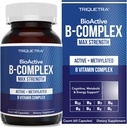 BioActive Vitamin B Complex - Ροή αίματος έτοιμο, μεθυλιωμένο B Complex - Διαθέτει μεθυλοφολικό, 3 Βιοενεργές Μορφές του B12, BenfoPure® B1 & Pantesin® B5 - 12 Β Βιταμίνες σε Κλινικές Δόσεις - 60 Υπηρεσίες
