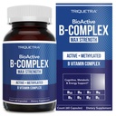 BioActive Vitamin B Complex - Ροή αίματος έτοιμο, μεθυλιωμένο B Complex - Διαθέτει μεθυλοφολικό, 3 Βιοενεργές Μορφές του B12, BenfoPure® B1 & Pantesin® B5 - 12 Β Βιταμίνες σε Κλινικές Δόσεις - 60 Υπηρεσίες