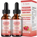 Potasyum Magnezyum Tamamı Sıvı Merdivenler - Yüksek Aborpsiyon Potasyum Ek Magnezyum, Kalsiyum, D3 K2, Vegan, Non-GMO Potasio Support Leg Cramps, Bone, Muscle - 4 Fl oz
