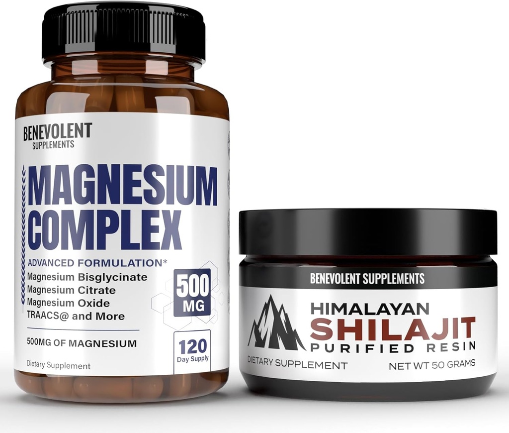 5 En İyi Forms & Himalaya Shilajit Giyim - 4 Ay 500 mg Magnezyum Glycinate, Hoffman, Taurate, Chelate, Magnezyum Citrate - 85+ Enerji için Ayı Mineralleri