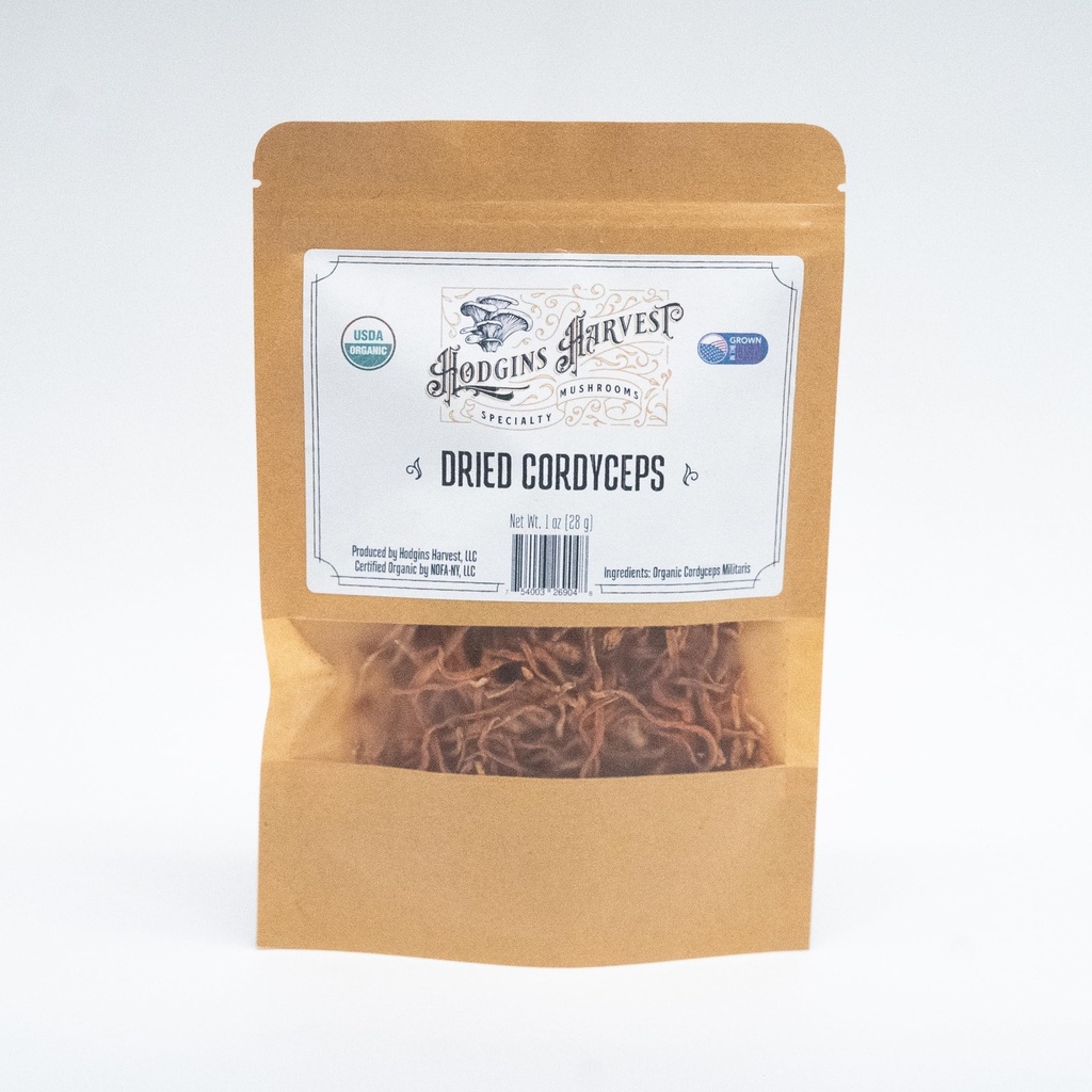 USA-Grown, Sertifikalı Organik Kuru Cordyceps