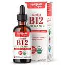 LIQUIDHEALTH USDA Organic Methyl Vitamin B12 Methylcobalamin Liquid Drops with Tart Cherry Juice - Boost Energy, Immune Support, βελτιωμένη μνήμη & συγκέντρωση - USA Made, Vegan, Non-GMO (2 oz)
