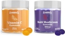 Droppels Multi Mushroom & Vitamin C Gummies Sche | Vegan Immune Support Supplement | Mushroom Extracts with Reishi, Lion's Mane, Chaga & More + 180mg Vitamin C | karma Berries & Tangerine Flavors, 2