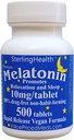 Melatonin 500 sayı 10 mg Quick Dissolve Vegan Super Strength