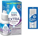 TheraTears Extra Kuru Eye Drops 0,5 fl oz 2 Kont with Q-Tips 100% Cotton Swabs 500 Count