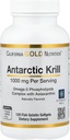 California Gold Nutrition Antarktika Krill Oil, Omega-3 Phospholipids ile Doğal Occurring Astaxanthin, Natural Strawberry & Lemon Flavor, Non GMO, 1000 mg, 120 Fish Gelatin Softgels