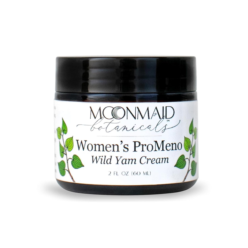 MoonMaid ProMeno Wild Yam Cream for Hormon Denge 2 Oz | Organik Vahşi Yam Hormonlar için Krem, Menopause Destek, Skin Rejuvenation, Mood Balance ve Improv Sleep | Made in USA