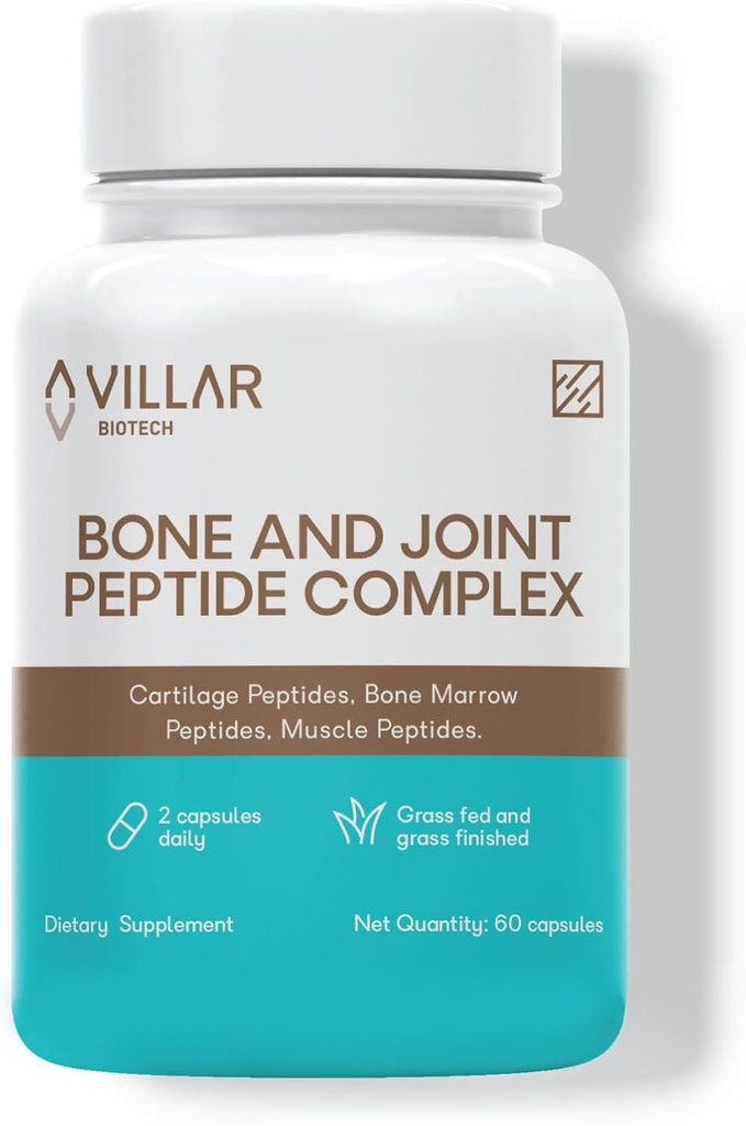 Bone & Joint Peptide Kompleksi – Grass-Fed Cartilage, Bone Marrow & Muscle Peptides – Ortak Destek, Hareketlilik ve Kurtarma – Hydropeptex® – 60 Capsules