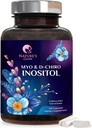 Myo-Inositol & D-Chiro Inositol 1025mg - 40:1 Ιδανική αναλογία για την υποστήριξη των ωοθηκών, Vegan Myo & D Chiro συμπλήρωμα για τη φυσική ισορροπία των γυναικών και την υποστήριξη ορμονών, βιταμίνη Β8, μη ΓΤΟ - 120 κάψουλες