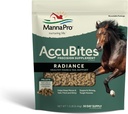 Manna Pro AccuBites Radiance Equine Supplement – Skin & Coat, Essential Vitamins & Hoof Health for Horses – Omega 3, 6, & Biotin – Main & Tail Bakım – Alfalfa Flavored – 7.5 lbs
