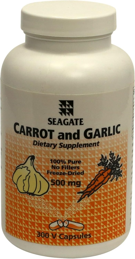 Seagate Products Carrot ve Garlic 500 mg 300 Capsules