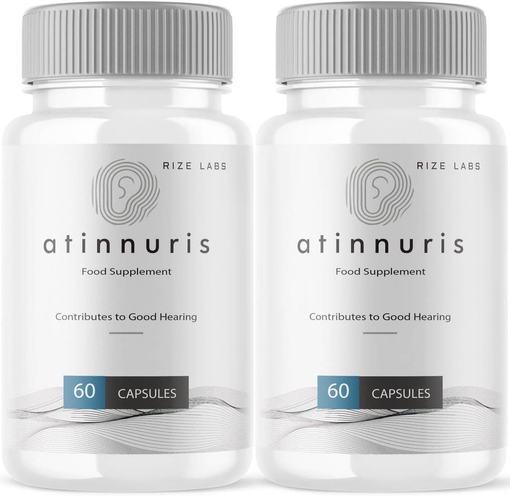 (2 Pack) Κάψουλες Atinnuris, Atinnuris συμπλήρωμα διατροφής, Atinnuris για να βοηθήσει Soothe Ear Nerves, Atinnuris για να υποστηρίξει υγιή ακοή, Atinnuris Advanced Formula Pills, Atinnuris Κριτικές (120 κάψουλες)