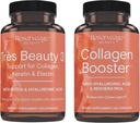 Rezerv Güzellik, Tres Beauty 3, Saç Büyümesi için Güzellik Supplement, Skin Care ve Nail Care 90Caps & Collagen Branson, Skin Care ve Ortak Sağlık için Collagen Supplement, Supports Healt 60Caps