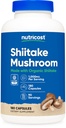 Nutricost Organik Shiitake Mushroom Capsules 1000 mg, 90 Hizmet - CCOF Organik, Vegetarian, Gluten Free, 500 mg Per Capsule, 180 Capsules